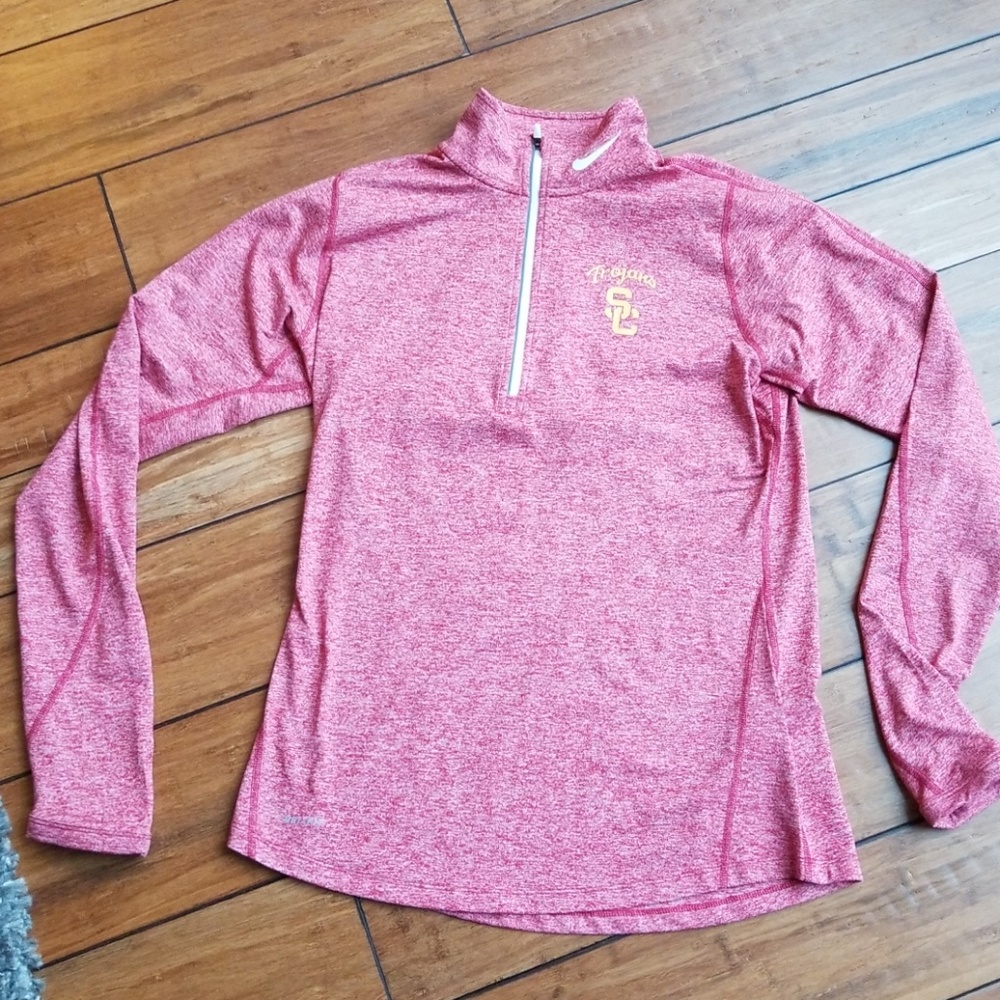 Women's dri-fit USC half-zip pullover